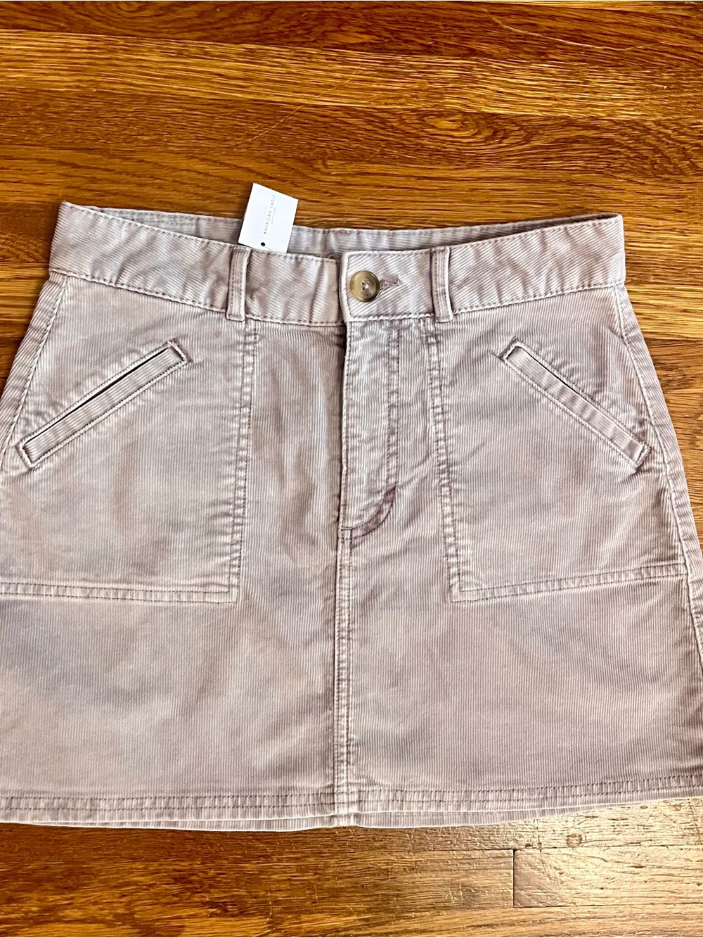 NWT American Eagle AEO 4 corduroy mini skirt lavender purple granola